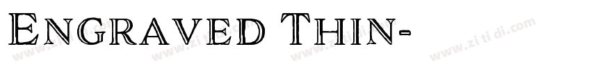 Engraved Thin字体转换